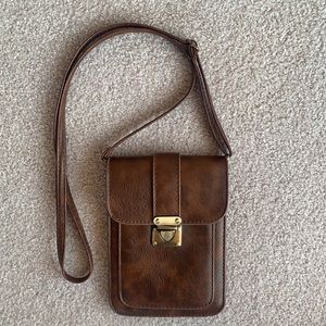 Faux leather mini crossbody